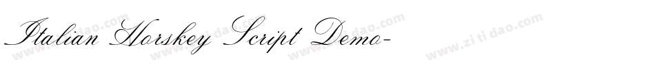 Italian Horskey Script Demo字体转换